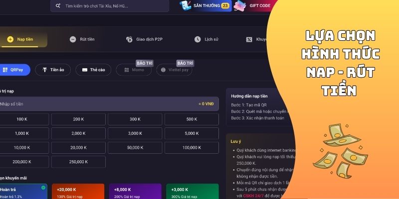 Nạp rút tiền HD88