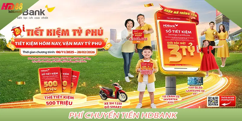 Phí chuyển tiền HDBank