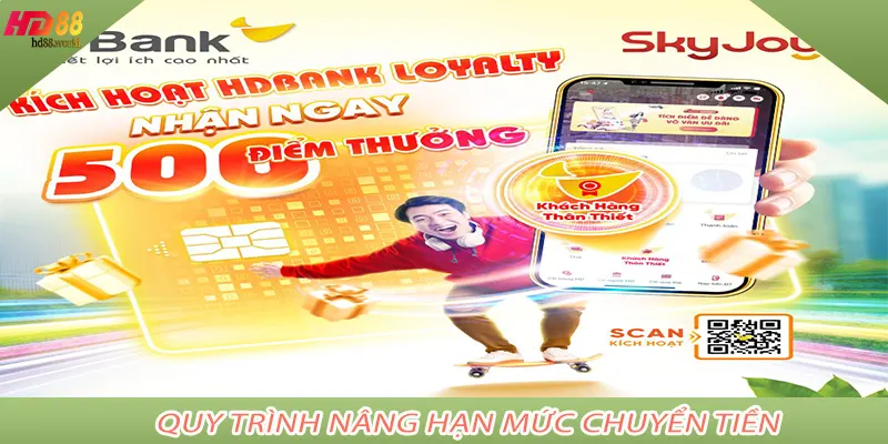 quy trình nâng hạn mức chuyển tiền