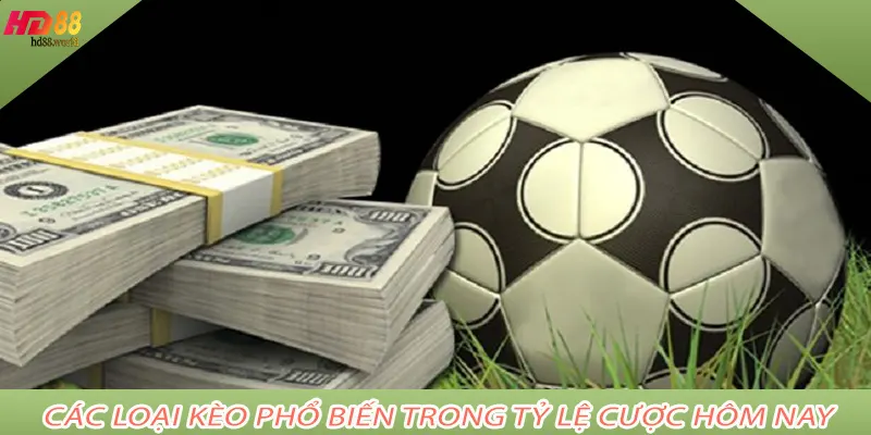 Các loại kèo phổ biến trong tỷ lệ cược hôm nay